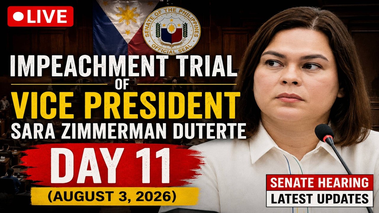 VP Sara Duterte Impeachment Trial Day 11 LIVE | Senate Trial Today | Sara Duterte Hearing LIVE