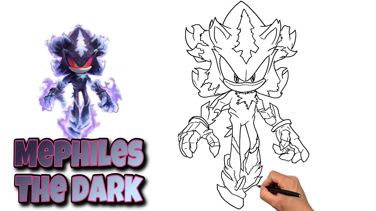 How To Draw MEPHILES THE DARK | Sonic The Hedgehog #mephiles #sonicthehedgehog