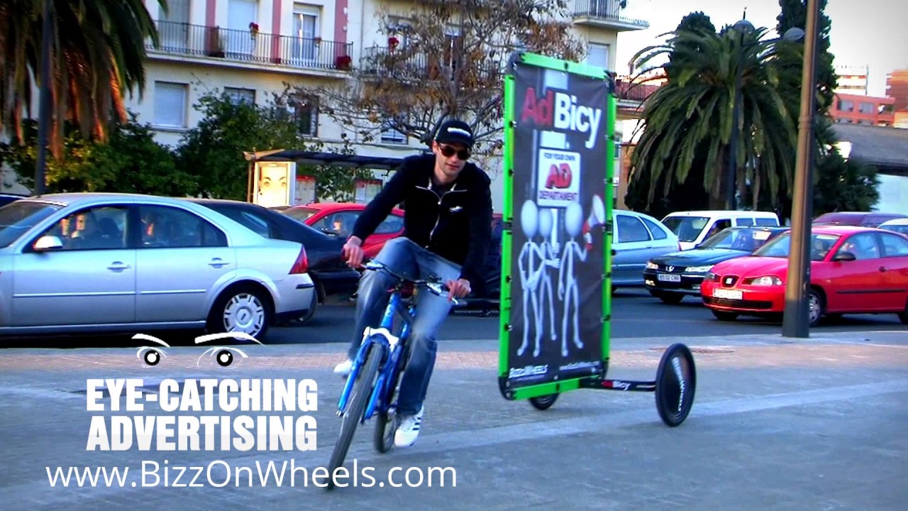 Outdoor Advertising with Bicycle Mobile Billboards