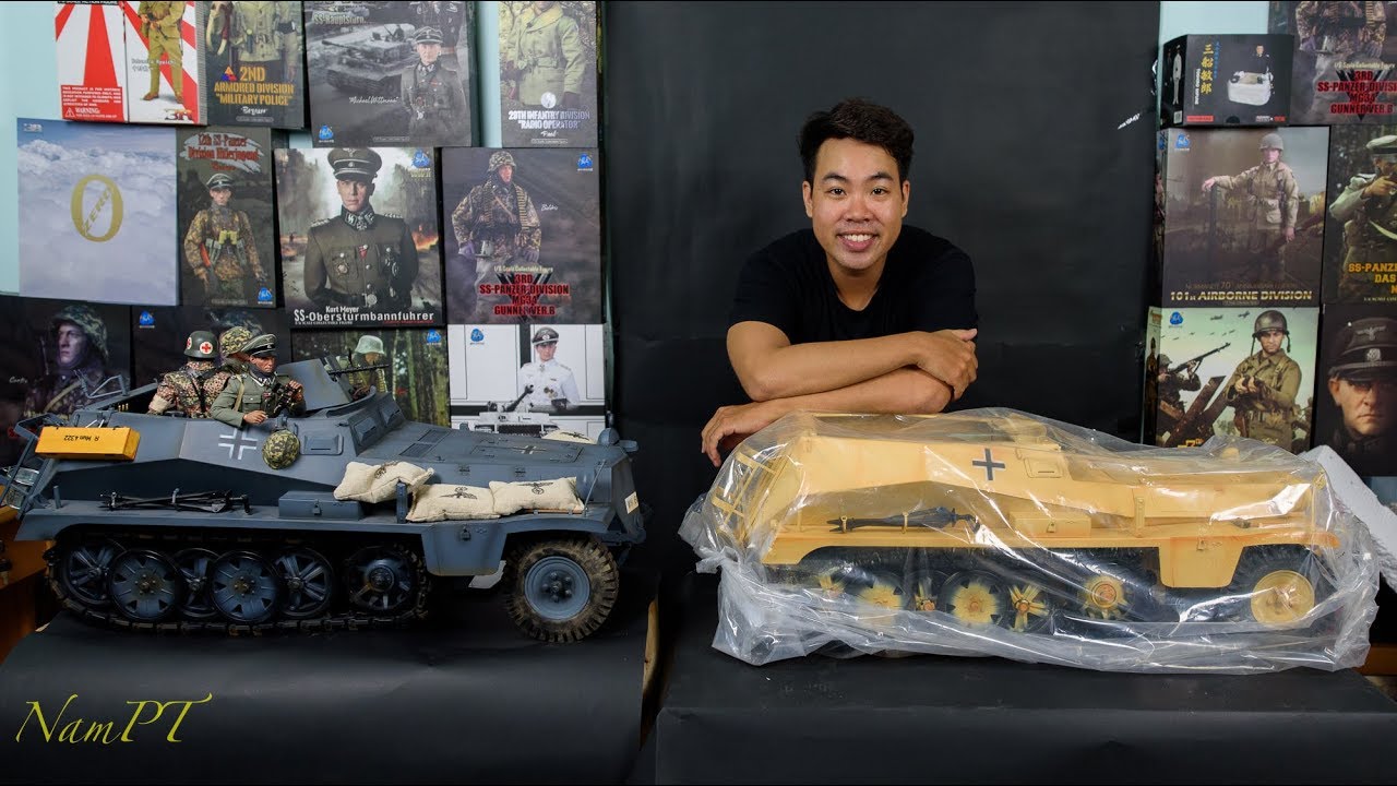GO TRUCK 1/6 SD.KFZ 250 1/6 ( half track cover 1/6 )  WW2 Vehicles 1/6 Scale Unboxing