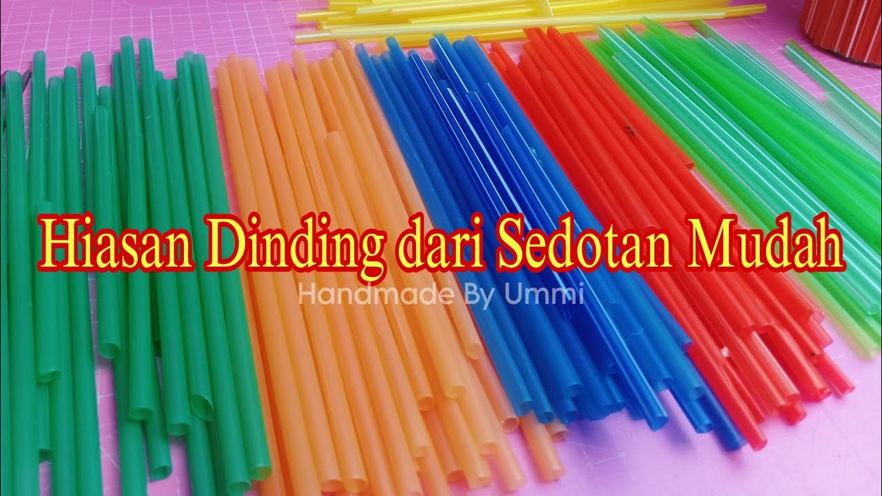 Hiasan Dinding Dari Sedotan Plastik Mudah | Kerajinan dari Sedotan | Straw Crafts Ideas