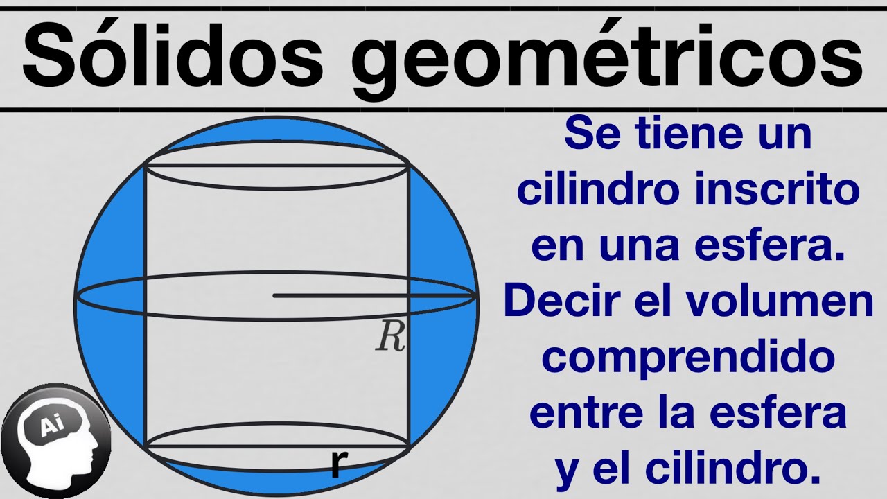 ¿Puedes calculare el volumen de un cilindro inscrito en esfera?  |  (Solidos geometricos)
