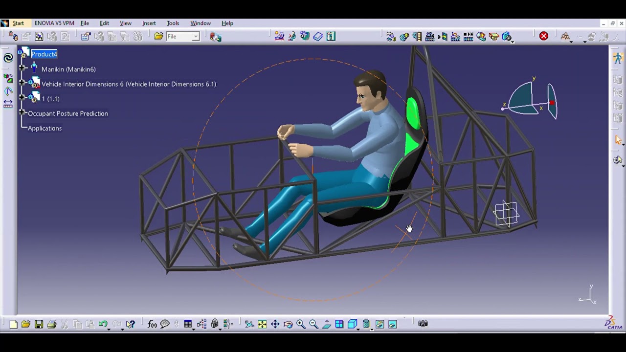 How to do Ergonomic for vehicle in catia v5