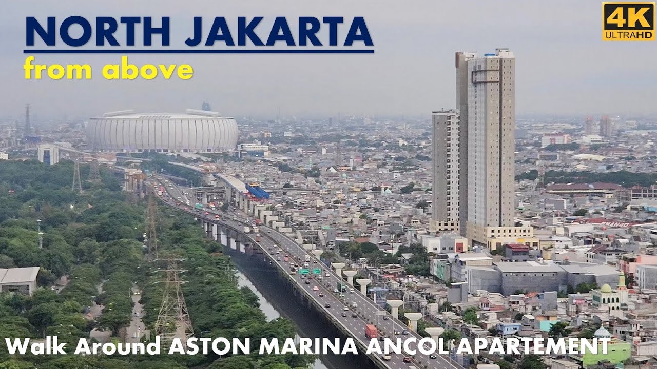 North Jakarta from Rooftop of Aston Marina Ancol Apartment❗walking around Hotel Dafam Ancol