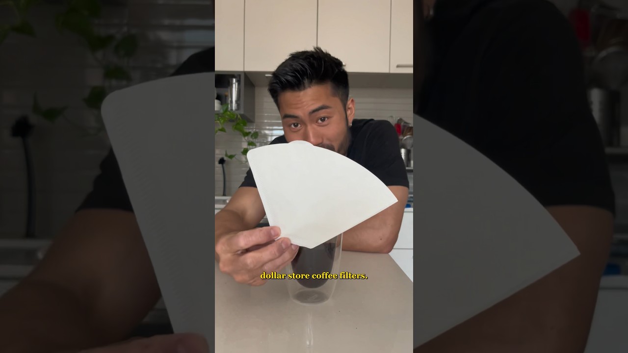 Using coffee filters from the dollar store