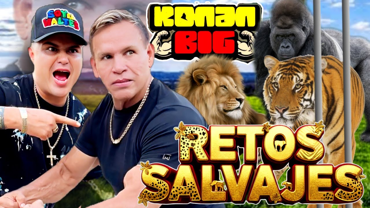 Retos extremos con LEONES y TIGRES junto a KONAN BIG 😱 | Casi nos muerde una serpiente 🔥