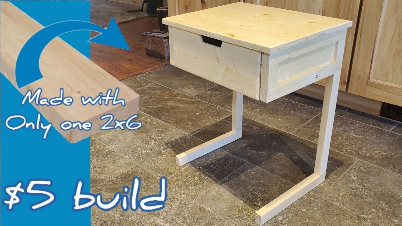 Making A $5 End Table from a 2x6 | Woodworking
