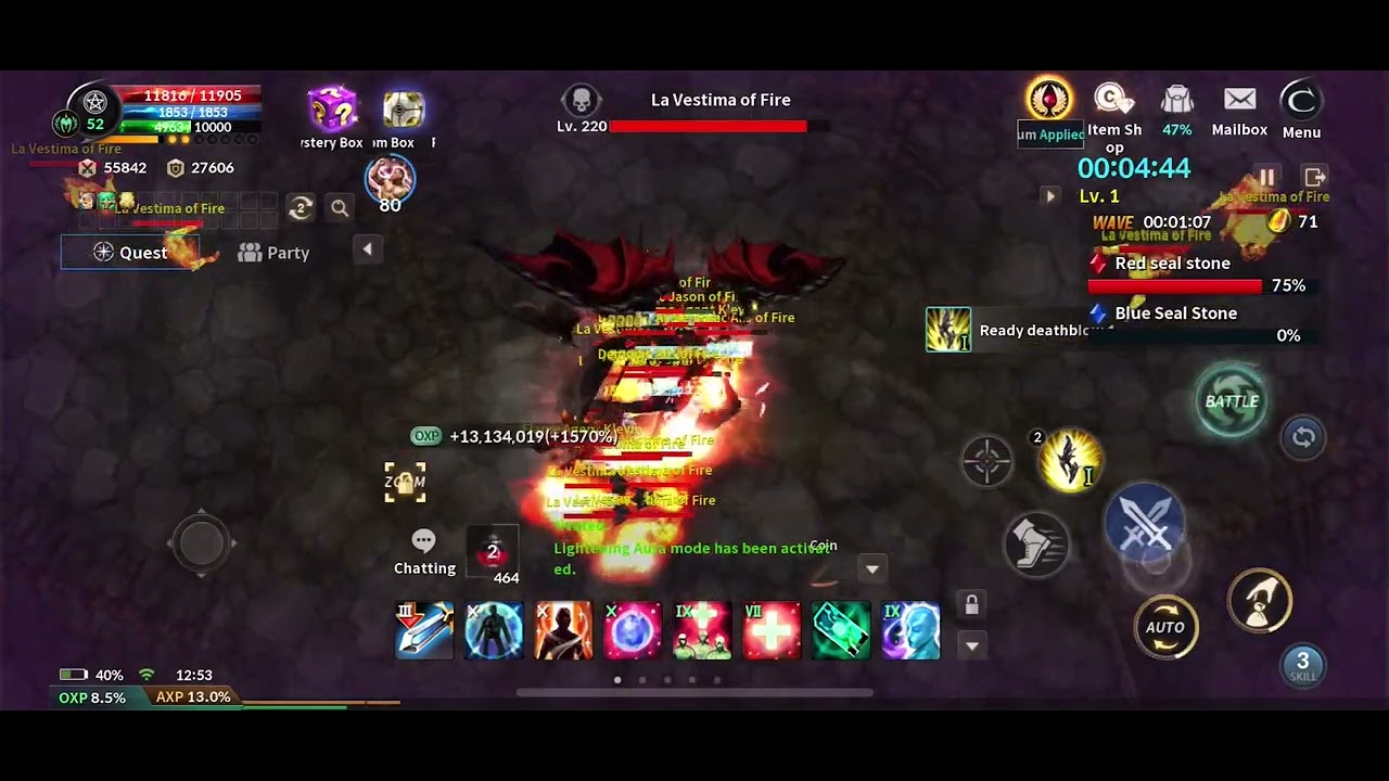 Wizard 20K ap solo 7 wave Crystal of Frozen Flame (Glacies Inferna) Cabal Mobile PH