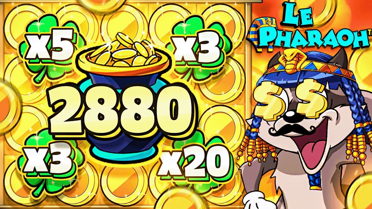 MY LUCKIEST WIN EVER ON LE PHARAOH! (Biggest win)