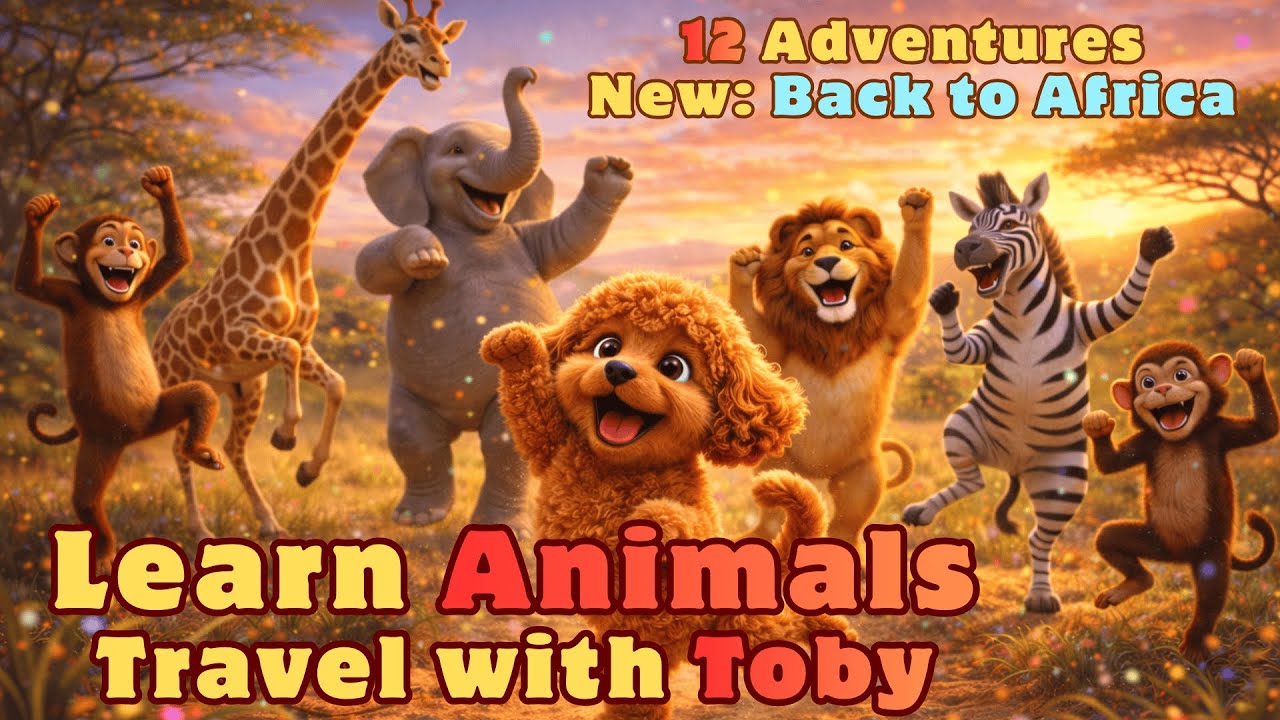 Toby Doby’s World Tour  (12 Adventures!) 🌍✈️ | Sing and Learn Animals of the World !!!