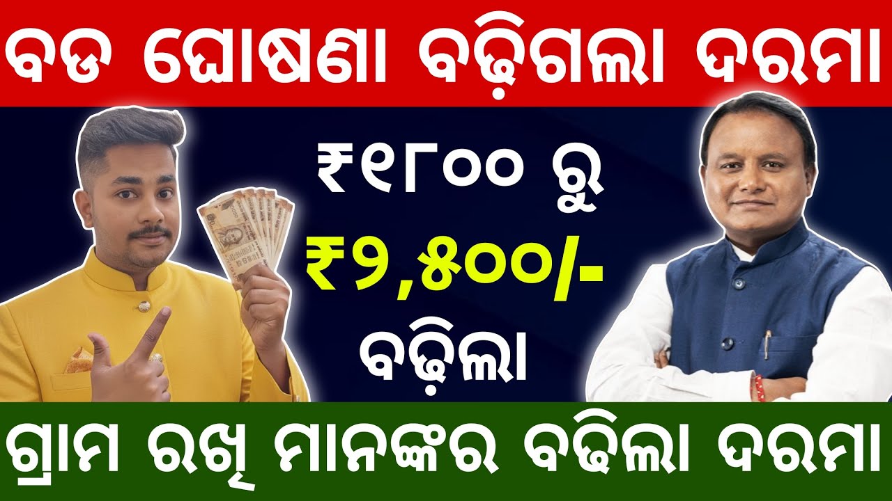 Gram Rakhi Salary Hike 2026: Big Announcement! ₹2,800 to ₹7,400 | ଦରମା ବଢ଼ିଲା