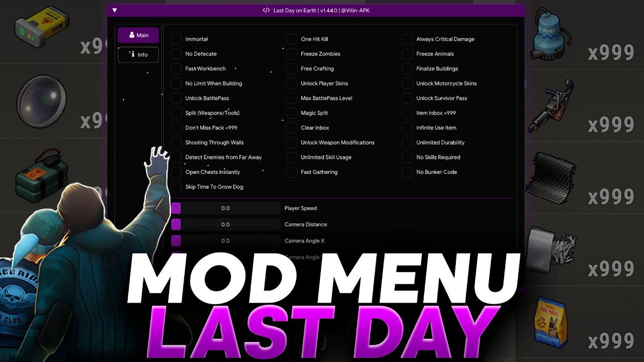 MOD MENU 1.44.0 | LAST DAY ON EARTH : SURVIVAL UNLOCK PREMIUM GOD MODE SPLIT ITEMS