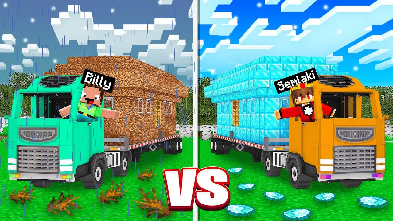 Billy Arm vs Semlaki Reich Familien TRUCK Bau Challenge in Minecraft