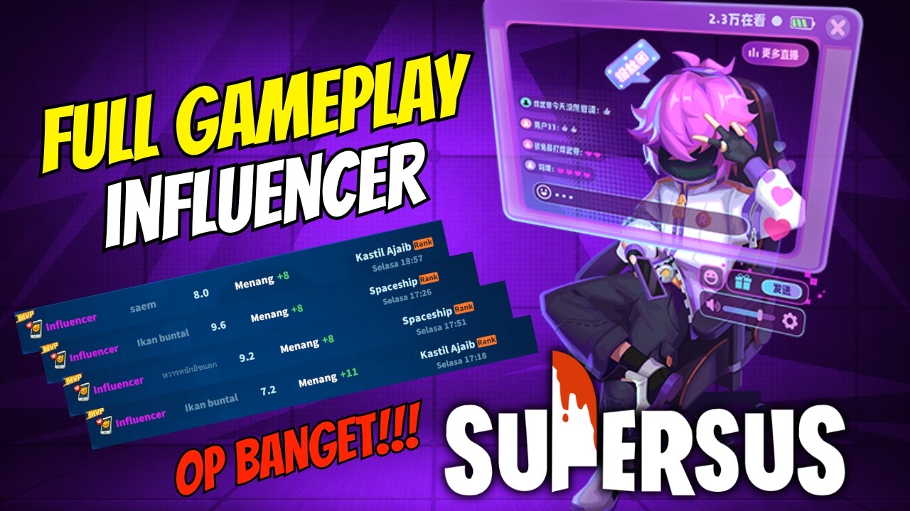 Full Review + Gameplay Role Baru Influencer!!! Ternyata OP Banget - Super Sus Indonesia