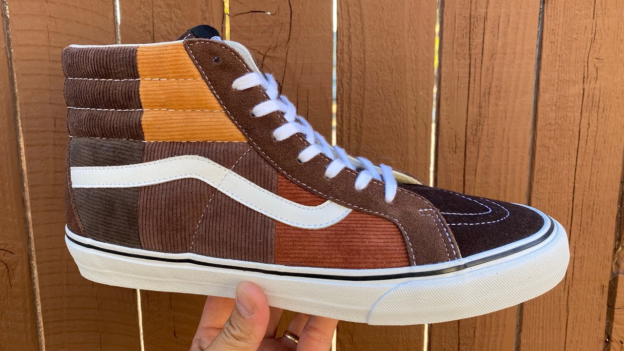 Vans Review: Vans Vault x Noah “Corduroy Patchwork” Sk8-Hi Reissue PW VLT LX (Brown)