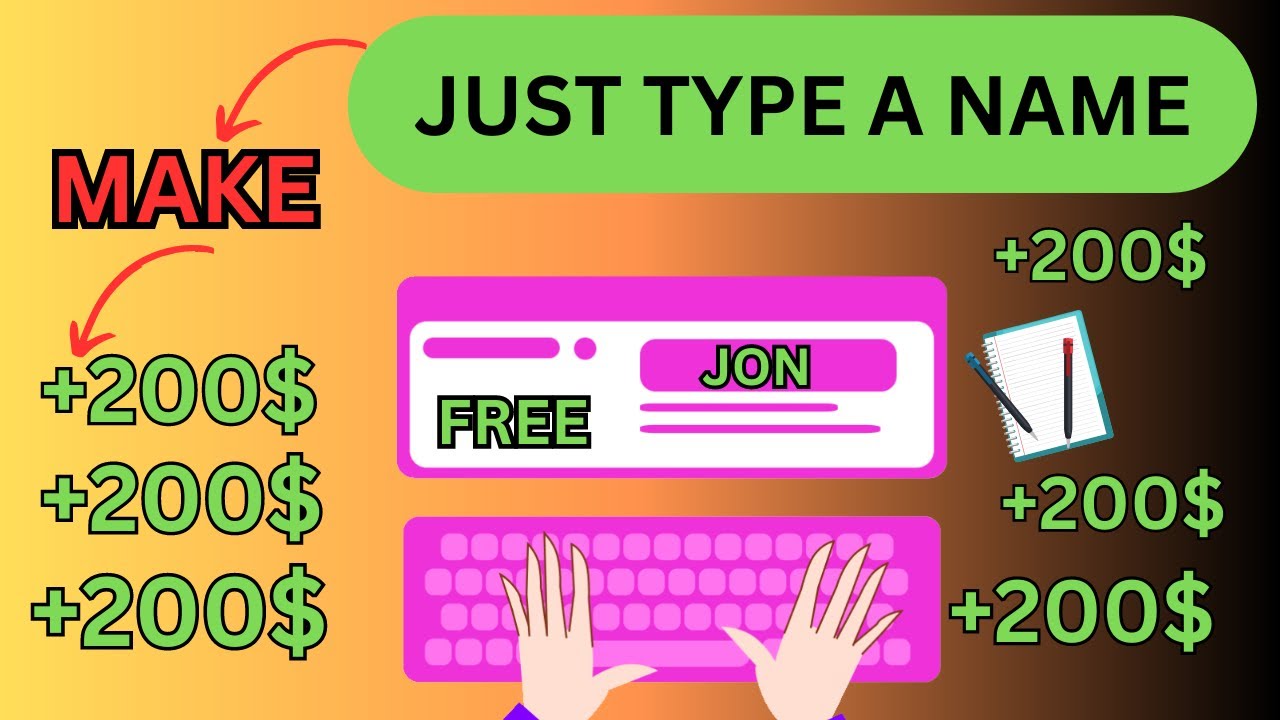 Earn $250 By Typing Names Easily (Make Money Online 2023)