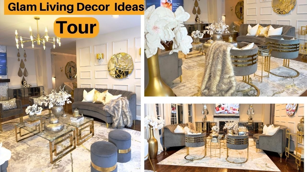 Идеи и обзор оформления гламурной гостиной | Как оформить гламурную гостиную | Украшайте вместе с...