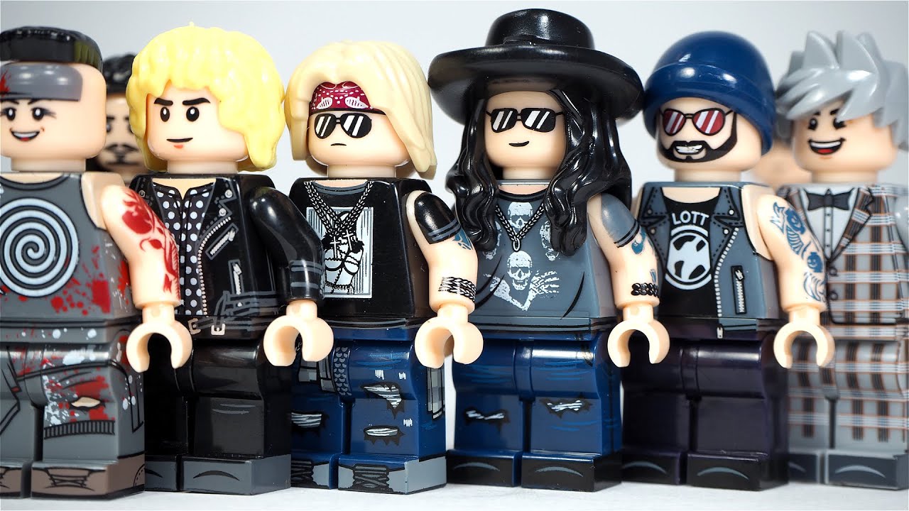 Guns N' Roses Slash Axl Rose Unofficial Lego Minifigures