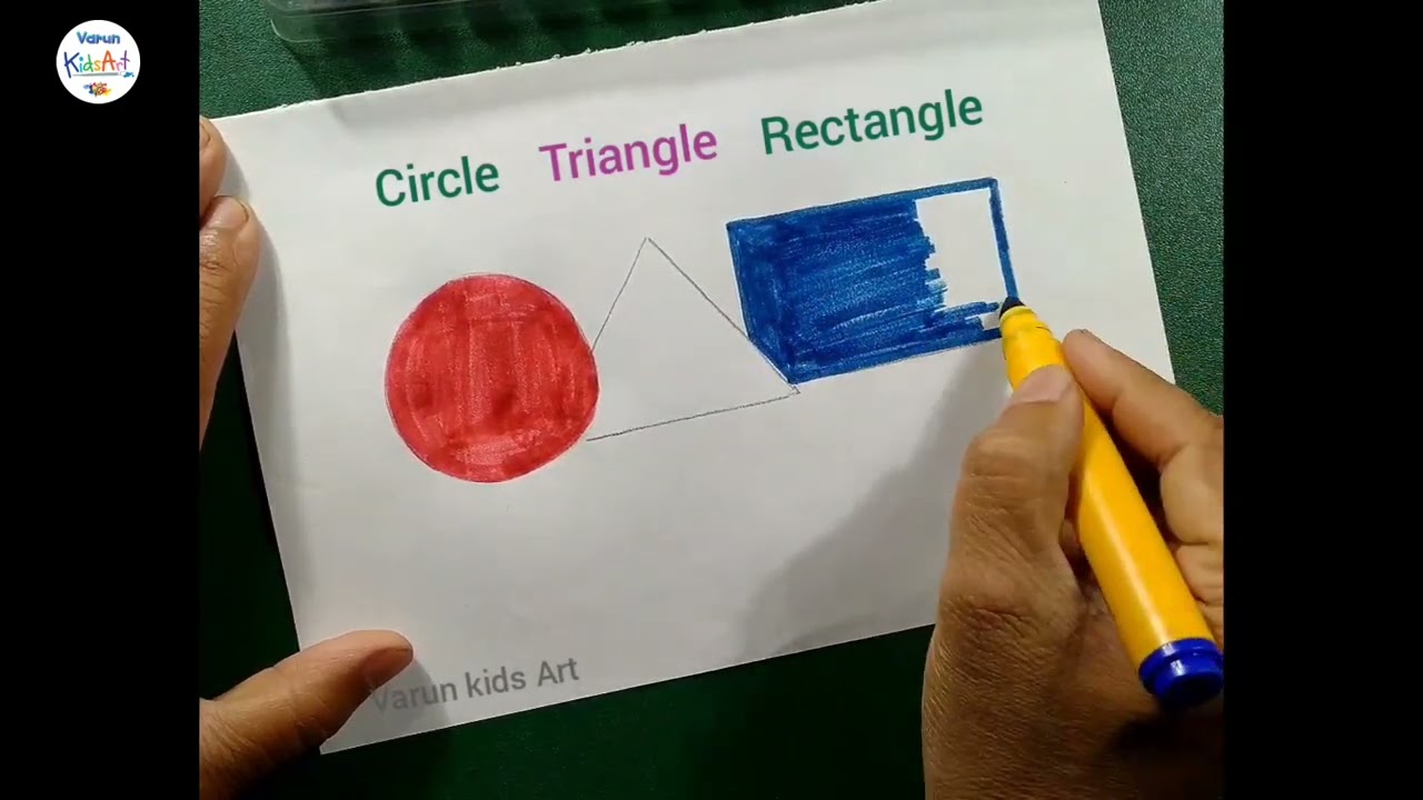 How to Draw Shapes with colour | Easy Shape drawing for kids