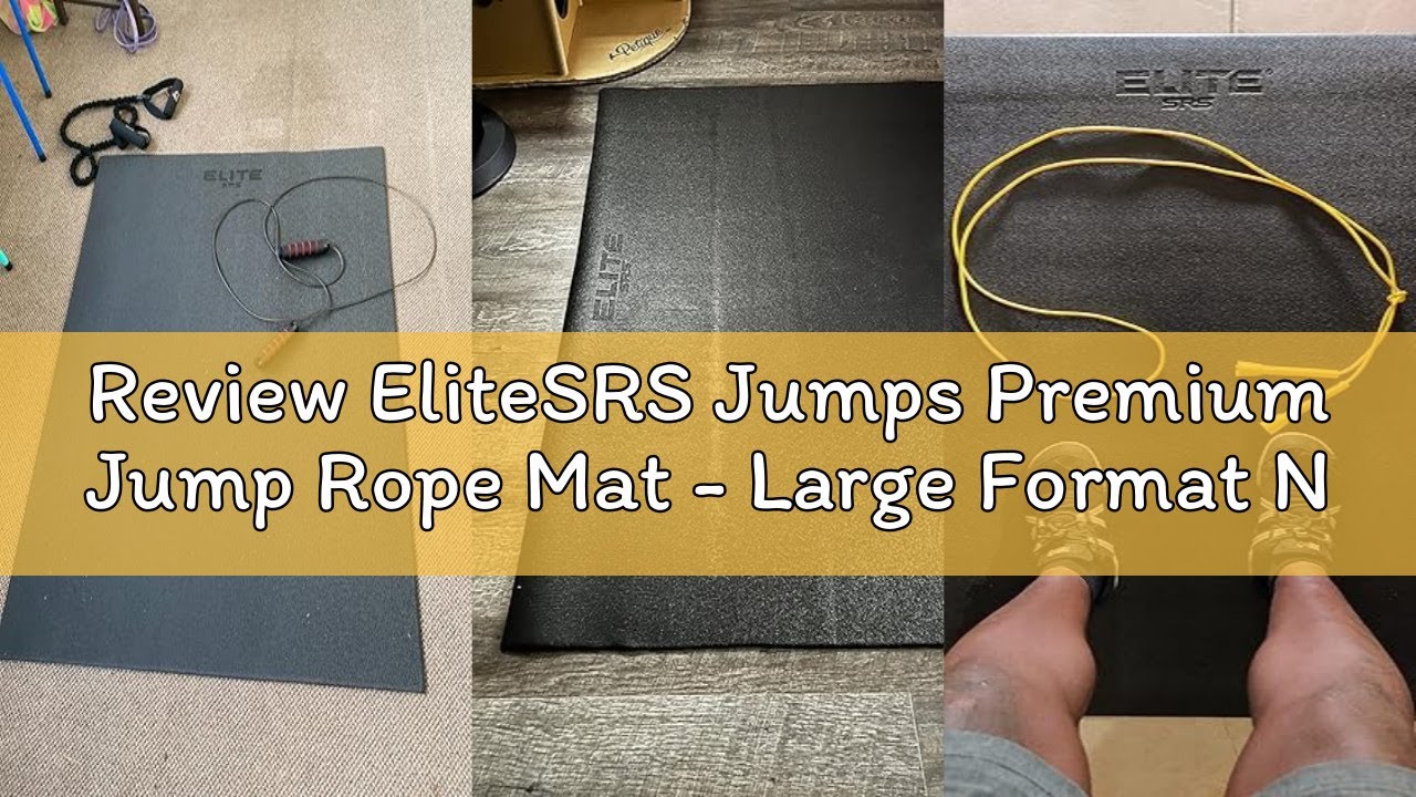 Review EliteSRS Jumps Premium Jump Rope Mat - Large Format Non Slip Mat - Home Workout Exercise Mat