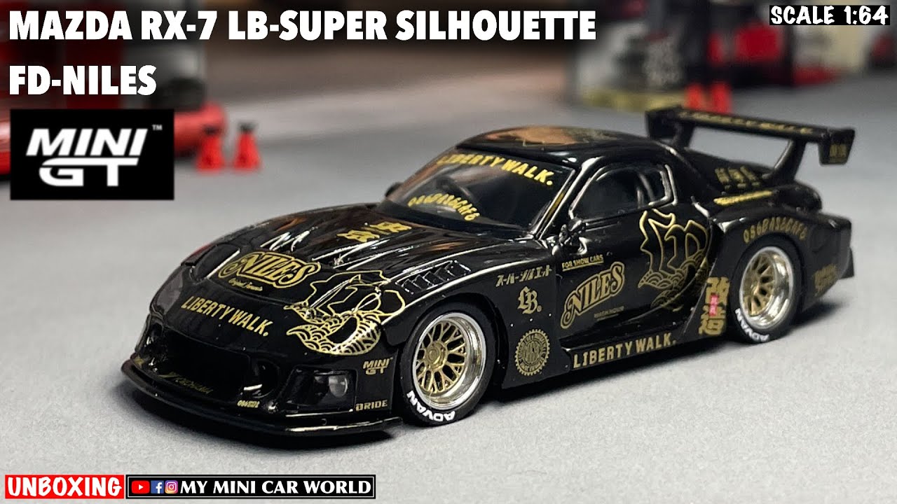 『MY MINI CAR WORLD』UNBOXING MINI GT 1/64 MAZDA RX-7 LB-SUPER SILHOUETTE - FD-NILES