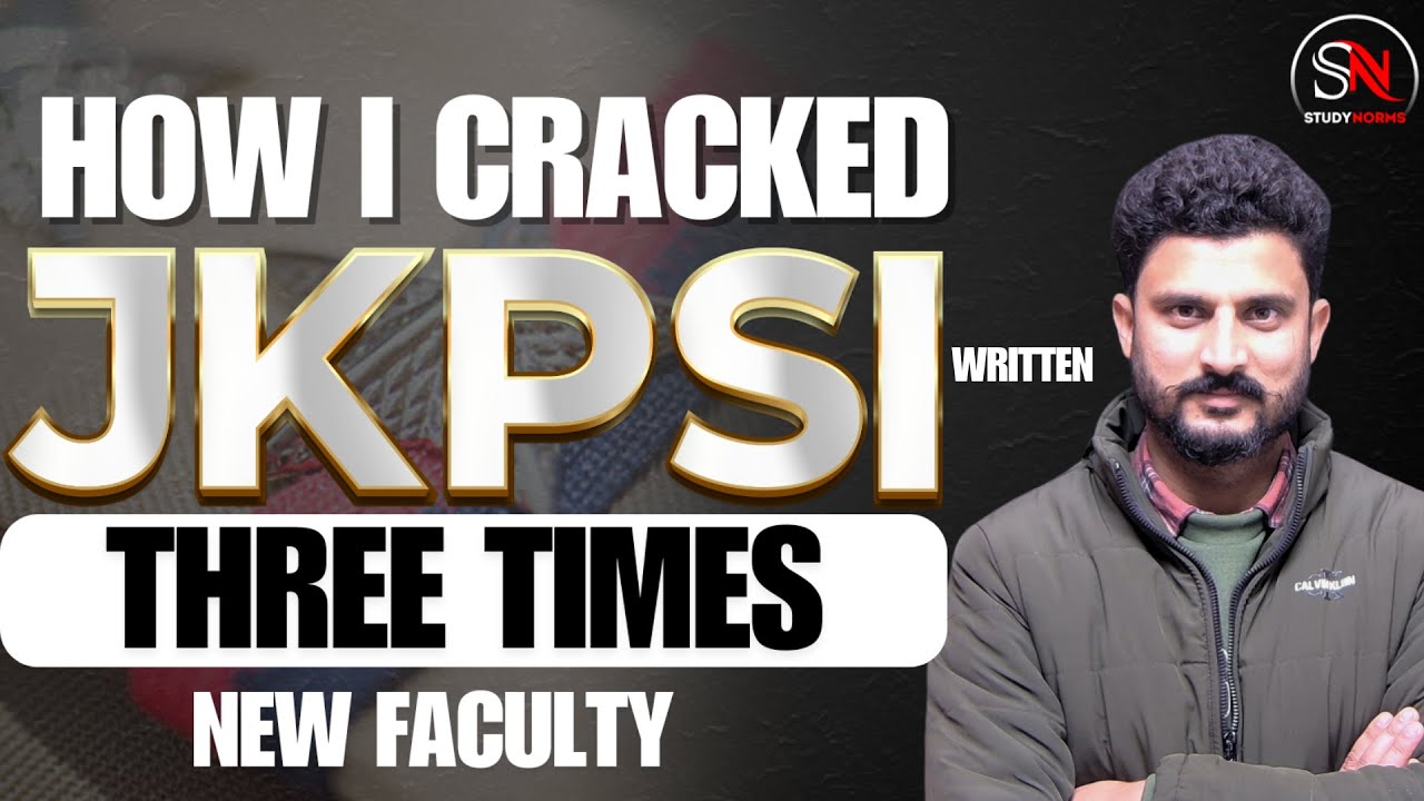 HOW OUR FACULTY CLEARED JKPSI EXAMS THREE TIME | KNOW HIS STRATEGY AND GUIDANCE