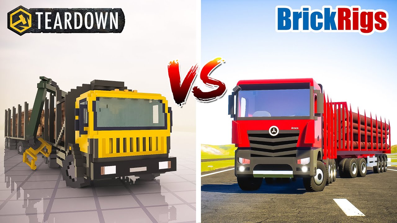 Teardown TIMBER TRUCK vs Brick Rigs TIMBER TRUCK