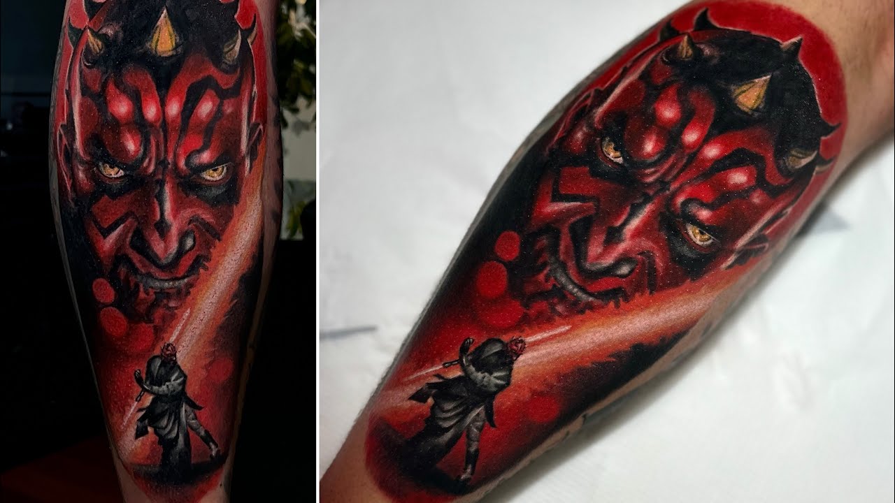 Darth Maul Star Wars tatuaje completo