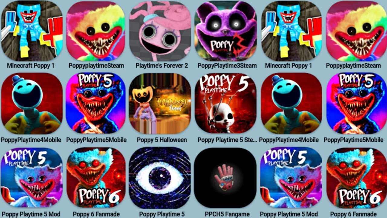 Poppy Playtime Minecrafr , Poppy Playtime Mobile Chapter 1, 2, 3 ,4 ,5 ,6 | New Boss | New Hand