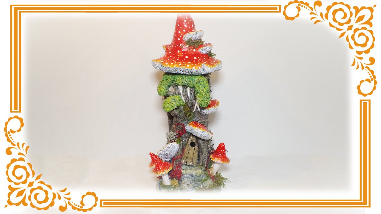 Feenhaus Elfenhaus Baum Pilze DIY - Upcycling aus Aluschalen, Alufolie, Glas und Modelliermasse