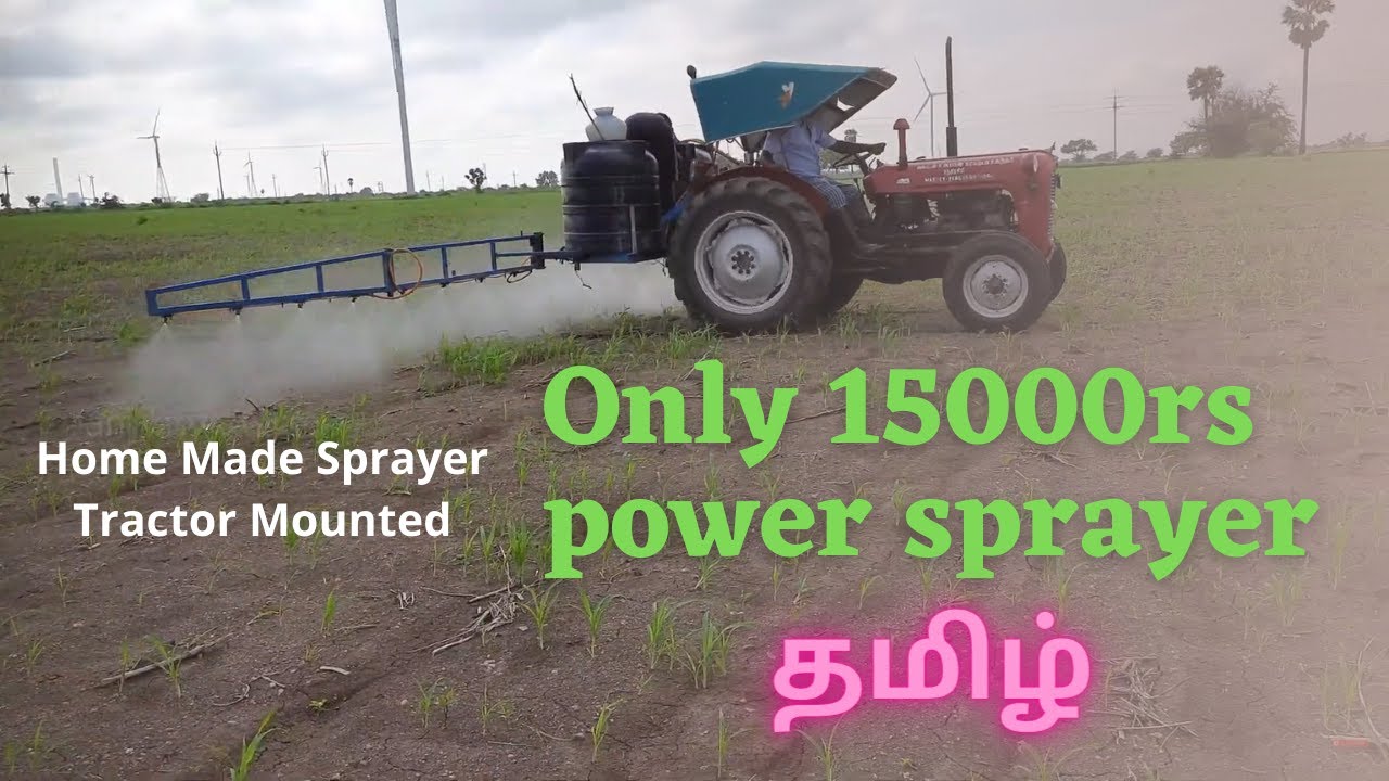 Tractor Mounted spraying technique |Low cost 15000rs power sprayer