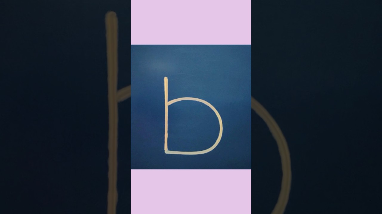 Penguin drawing with letter b #shorts #art #ytshorts #shortvideo #creativeartflick