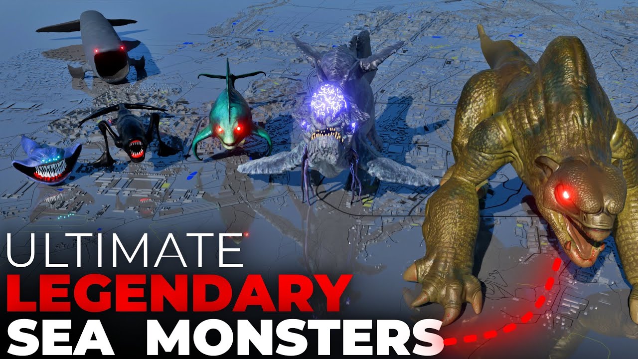 Sea Predator vs Sea Eater | ULTIMATE  Legendary Sea Monsters Size Comparison 3D | SCP-169 vs Bloop