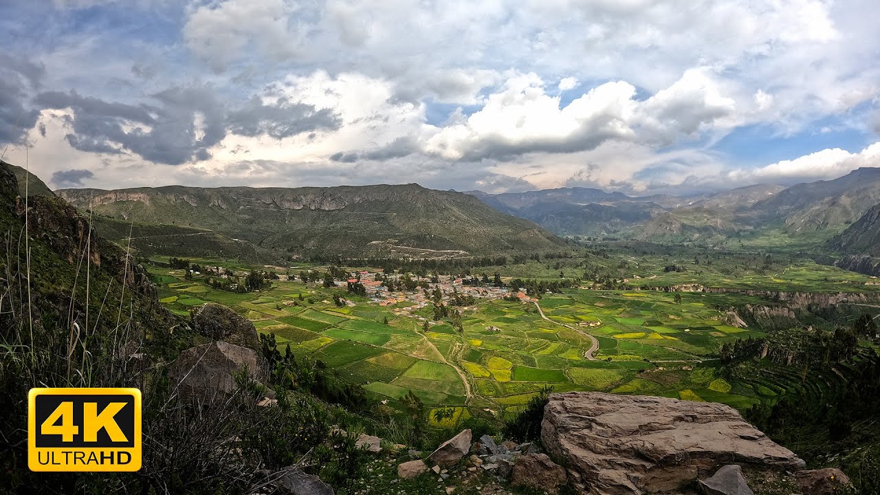 Peru, Colca Canyon 4K - Nature Walking Tour COPORAQUE