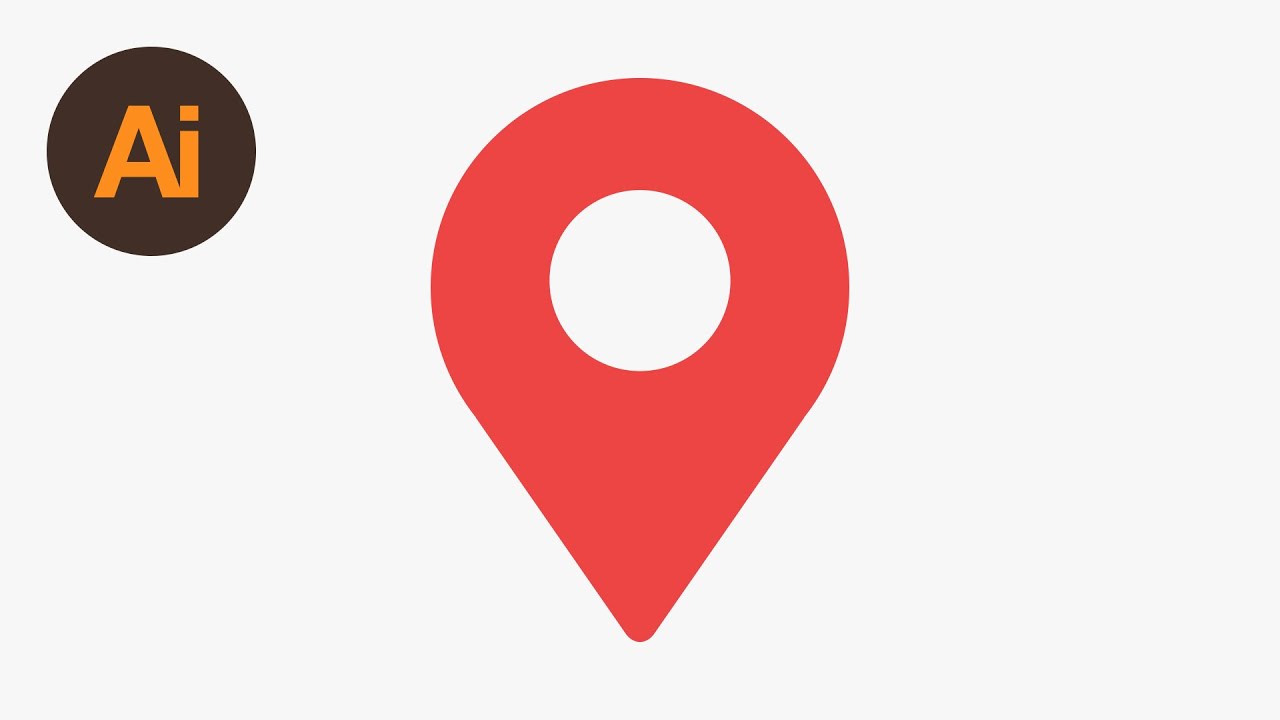 Learn How to Draw a Map Location Icon in Adobe Illustrator | Dansky
