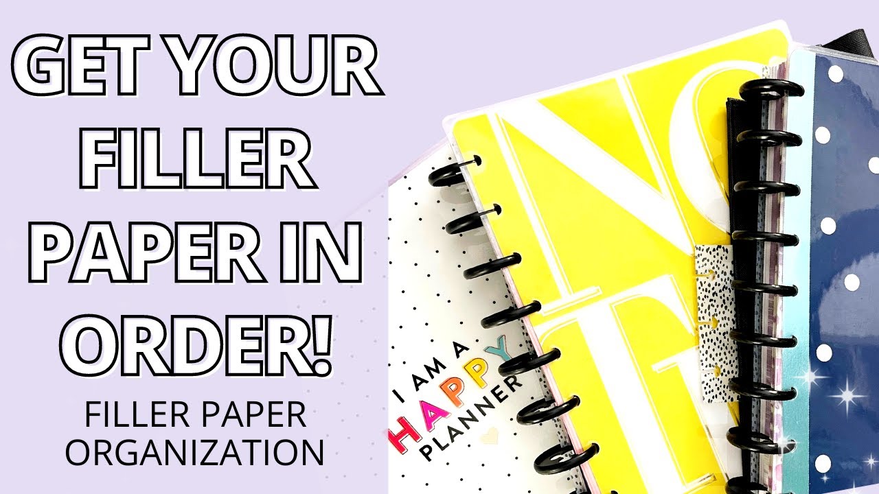 ORGANIZING YOUR FILLER PAPER | PLANNER TIPS | ORGANIZATION