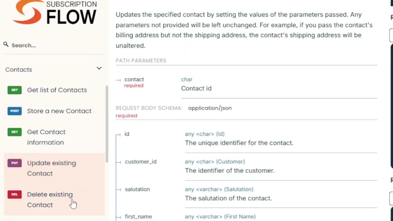 Guide to Use API Endpoints for Contacts | SubscriptionFlow API Tutorial