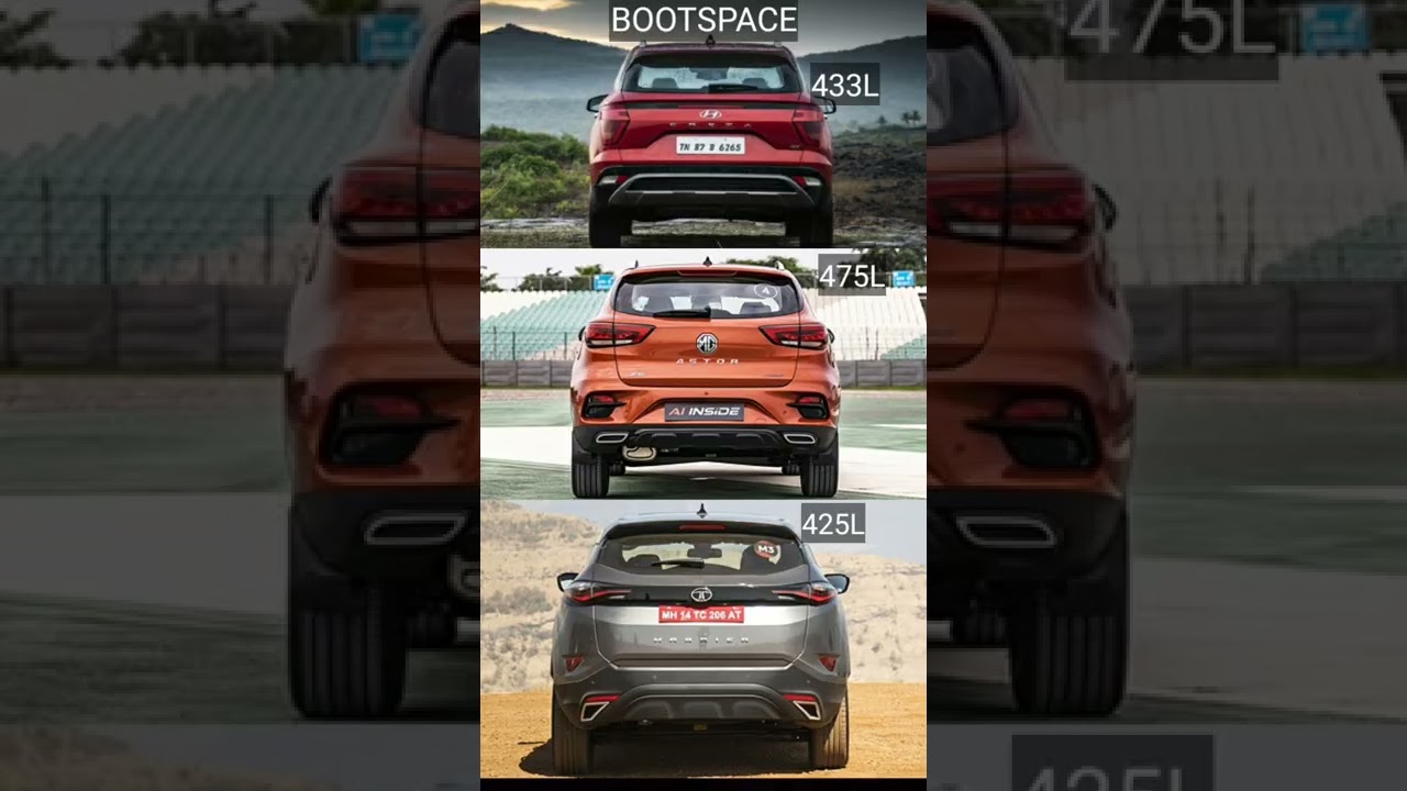 Hyundai Creta vs MG Astor vs Tata Harrier | COMPARISON | Press SUBSCRIBE Button #shorts