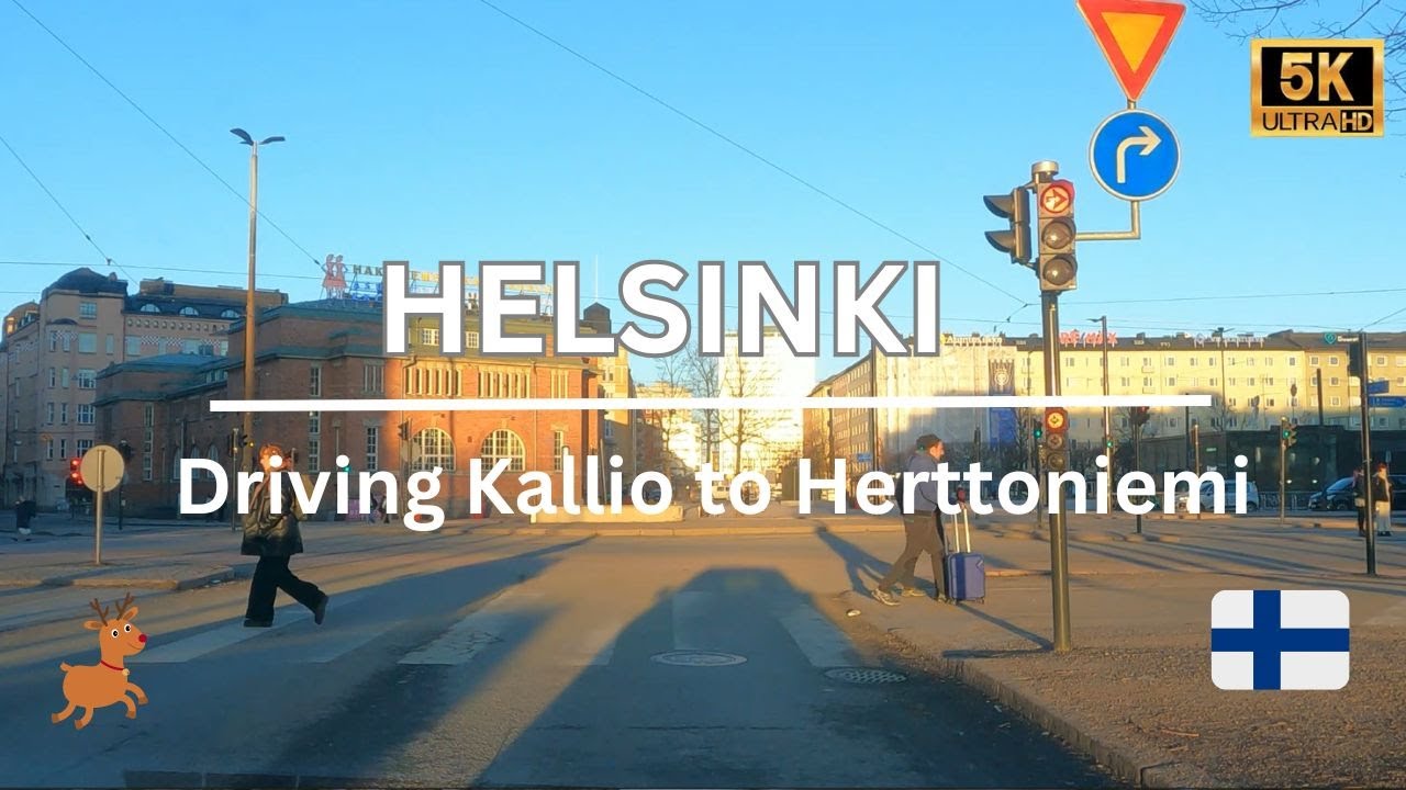 Helsinki: From Kallio to Herttoniemi neighbourhood 🇫🇮 4K Drive Tour Finland | City Explorer