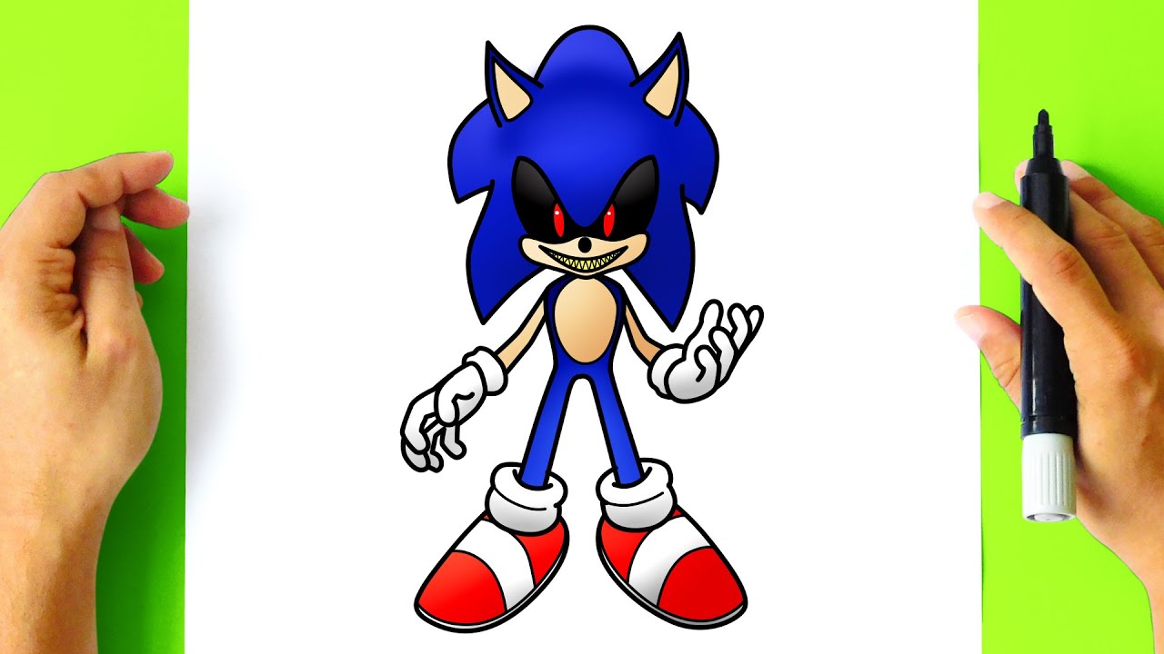 Como DESENHAR SONIC EXE - Como DIBUJAR a SONIC EXE - How to DRAW SONIC.EXE