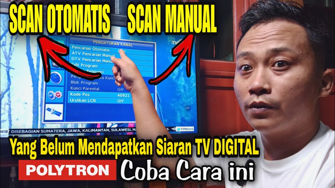 Cara Program TV Digital Polytron dengan pencarian otomatis dan manual