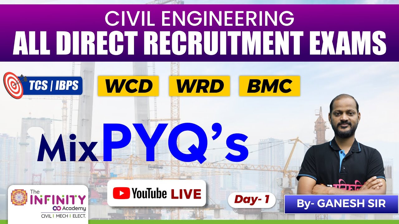 WCD PYQs | WCD Civil Most Expected MCQs | WCD Civil je pyqs Useful For #wcd #wrd #bmc | Day 01