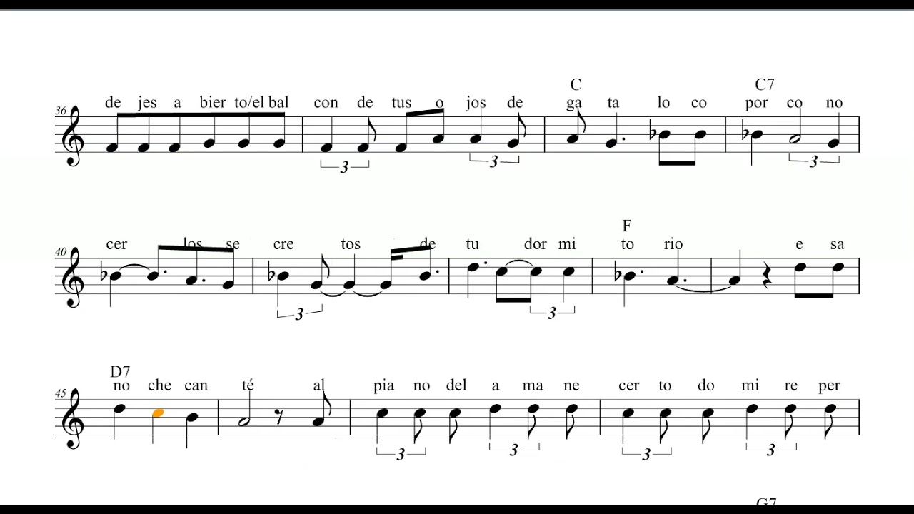y nos dieron la diez como tocar,partitura c/acordes