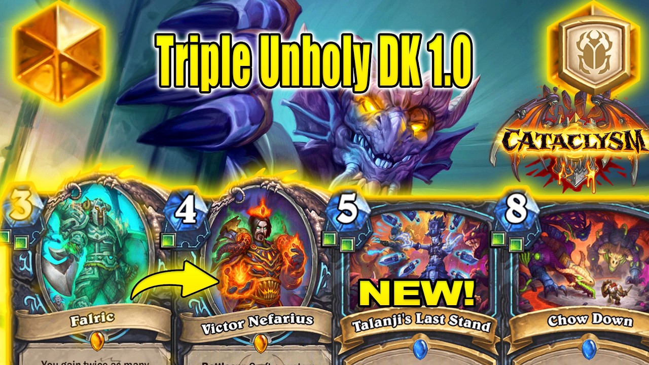 Triple Unholy Aggro DK Deck To Craft That Has Over 83% Winrate At CATACLYSM | Hearthstone