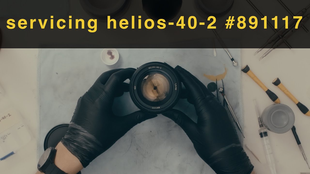 Helios-40-2 85mm f1.5 891117 disassembling, cleaning, relubricating