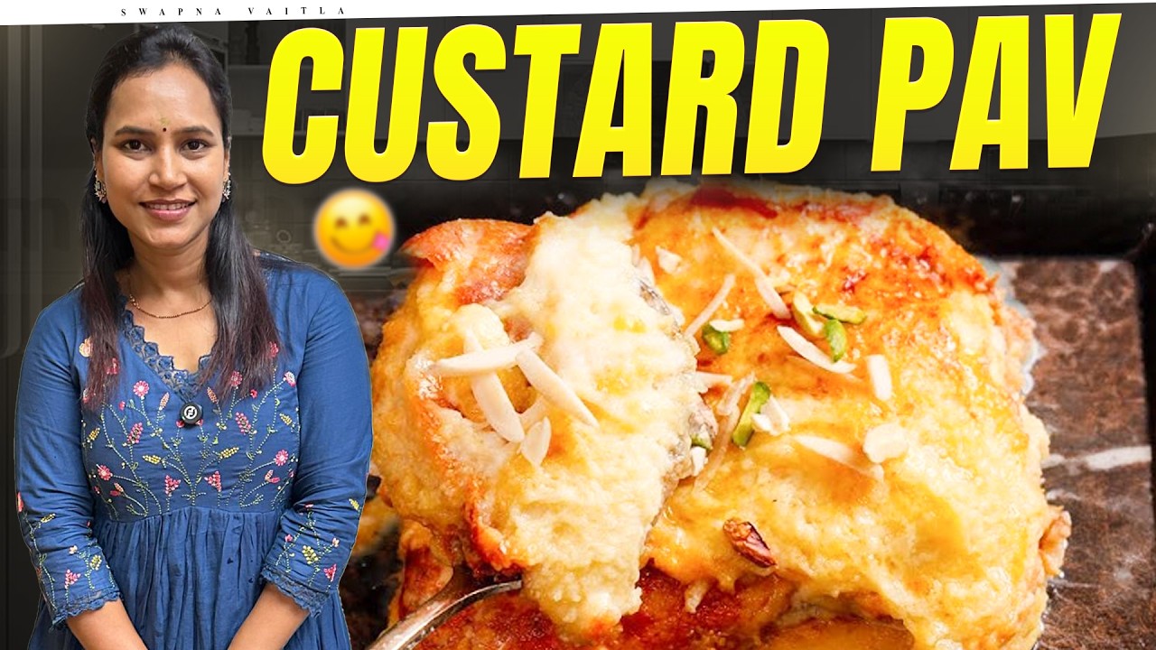 CUSTARD PAV | Sweet Custard Pav in Minutes - So Soft & Creamy | @swapnavaitla