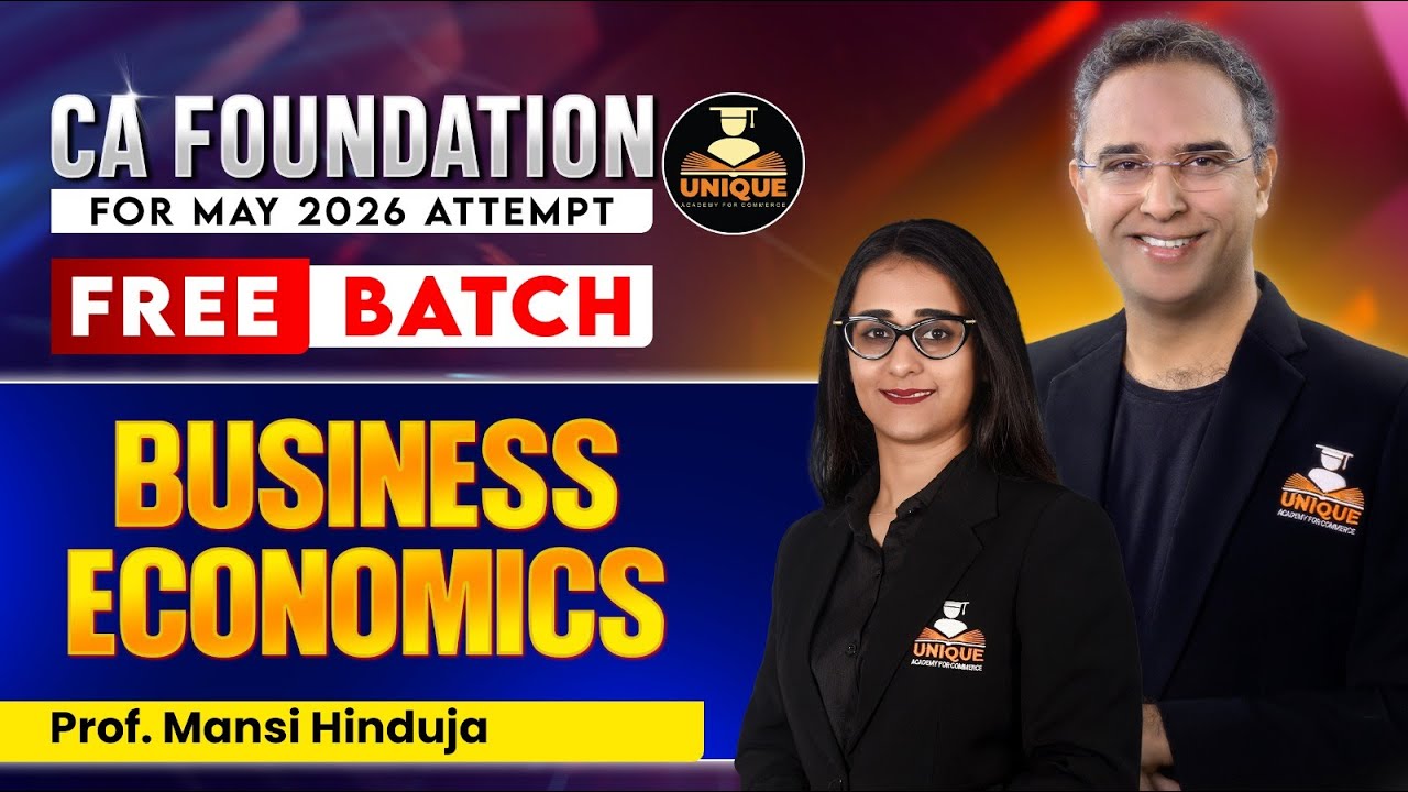 CA Foundation Business Economics | Determination of National Income 6.1 | L18 | May 26 | Prof. Mansi