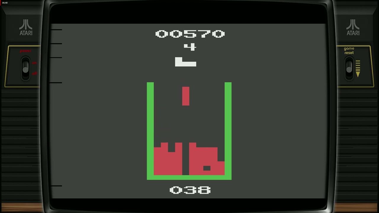 Edtris 2600 (Atari 2600) Gameplay | Historic Homebrew Tetris Puzzle Classic