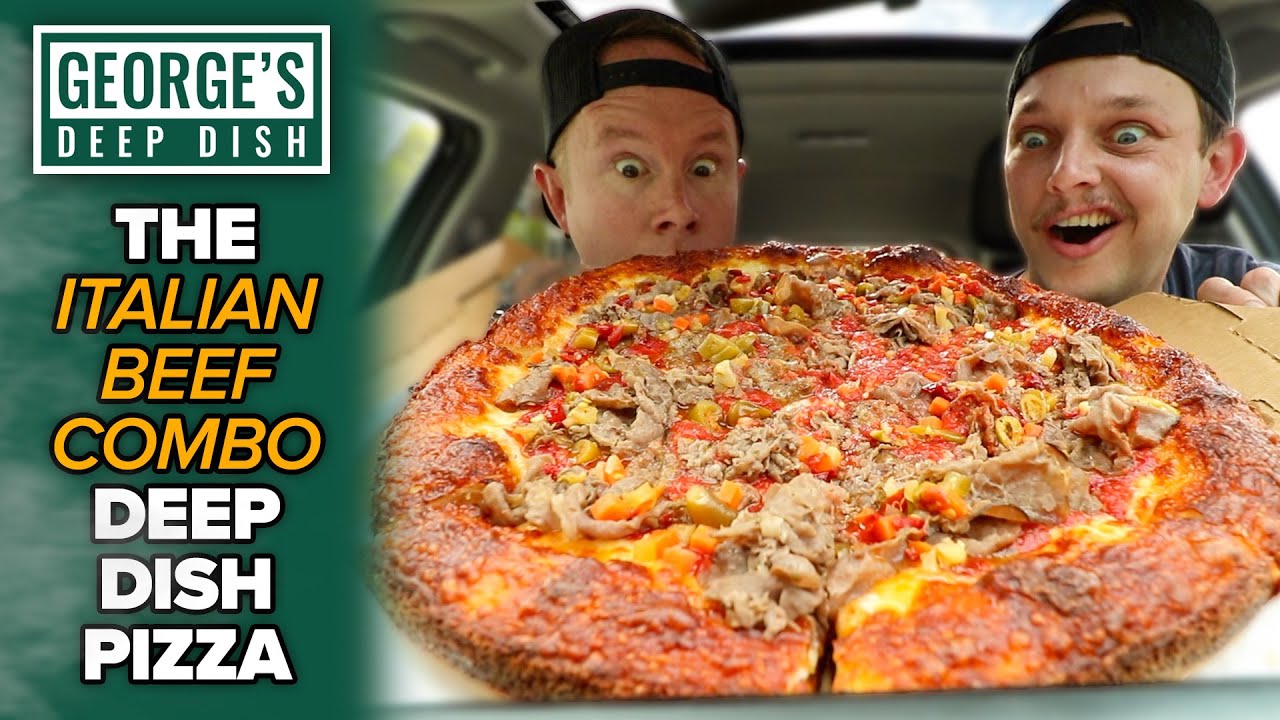 We Ate George's Deep Dish | *ITALIAN BEEF COMBO PIZZA*