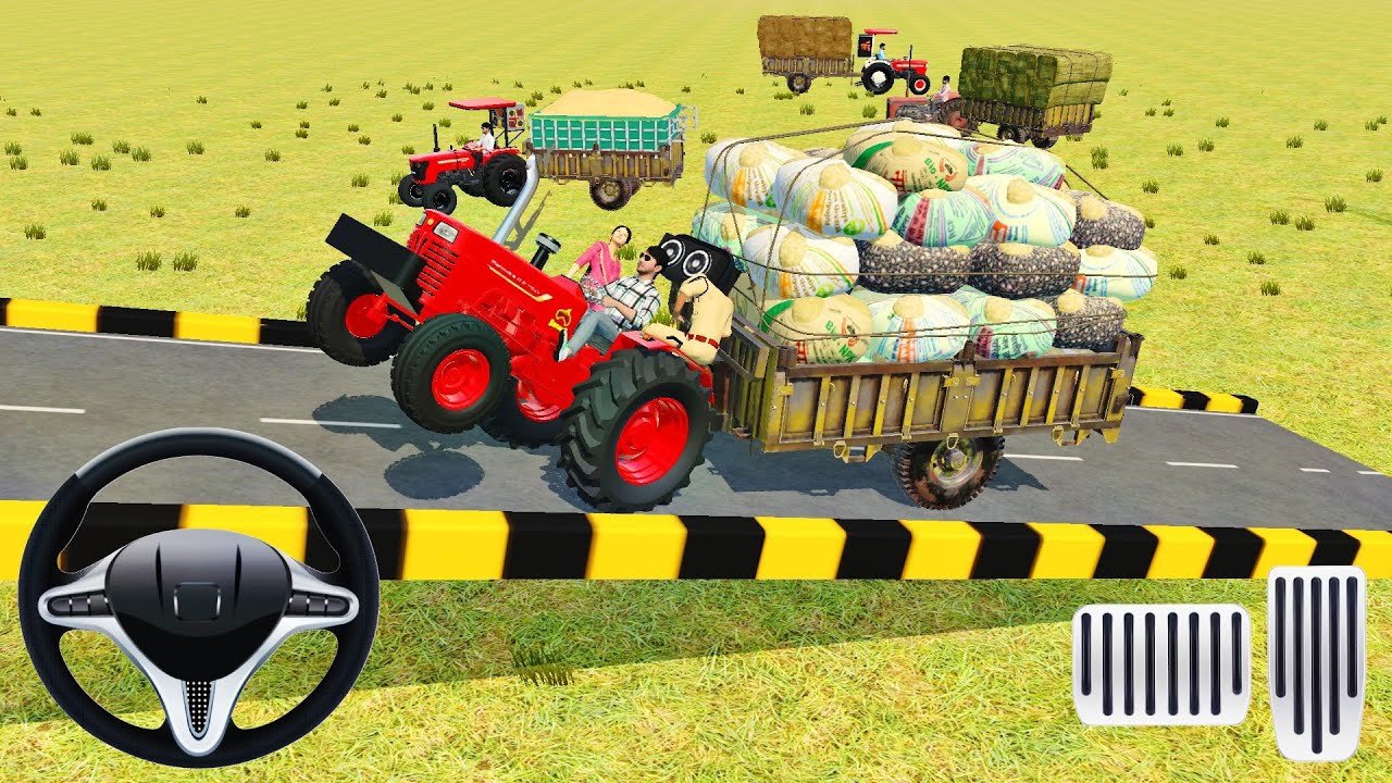 Drive JCB And Unloading stone From Dumper Truck in game 🔥 #dumper #truck #tractor #jcb #gamingvideos